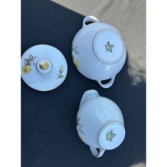 Vintage Harmony House FLAIR Sugar Bowl & Creamer Set  Mid-Century Modern -Japan - Picture 4 of 8